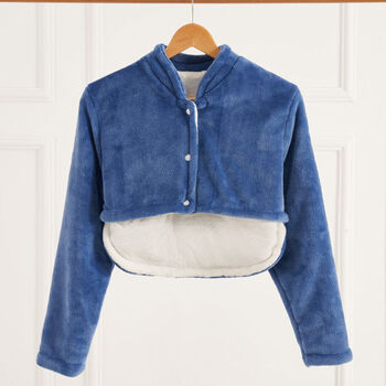 秋冬护肩保暖睡觉女加厚产妇肩颈衣服防寒月子长袖颈护肩膀护肩深蓝色