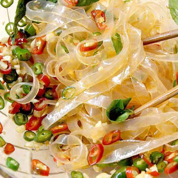 水晶粉皮凉皮速食凉拌菜大拉皮面皮卤菜店食材1斤 2斤装水晶脆粉皮