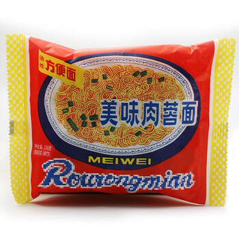上海冠生园益民快乐美味肉蓉面火锅面砂锅面方便面100克20袋批发