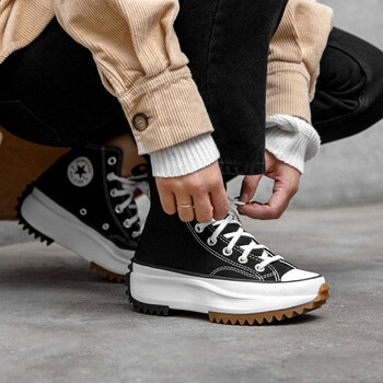 匡威（Converse）女鞋2024夏新款Run Star Hike高帮运动休闲厚底增高帆布鞋166799C 166800C 36