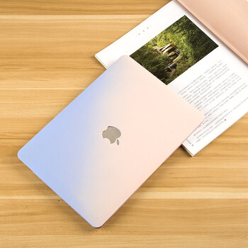 3吋笔记本mac15超薄2020新款air散热case 奶油蓝渐变粉带键盘膜 防尘