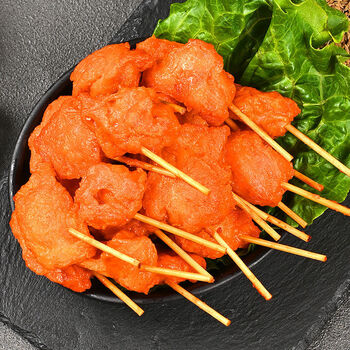 牙签肉迷你串批发奥尔良口味了冷冻半成品家用无骨鸡肉小肉串油炸