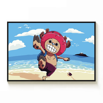 diy数字油画定制路飞索隆艾斯填充手绘填色装饰画礼物 5094 乔巴 自己