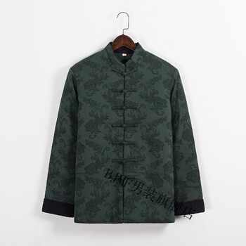 唐装棉袄男冬装夹袄中国风冬季中老年人棉服中式棉衣复古款盘扣外套