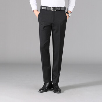 boyxco夏季薄款男士西裤商务直筒休闲西装裤青中年上班职业正装西服