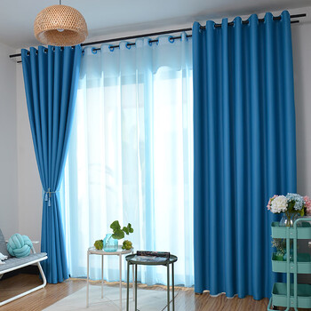 酒店宾馆全遮光窗帘  窗帘全遮光防火纯色消防阻燃宾馆酒店办公室学校