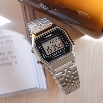 卡西欧(casio)小方块手表男表女表学生网红小银块电子表a158wa-1d la