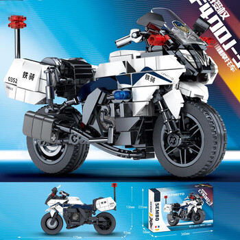 积木8一12岁男孩10岁以上摩托机车模型拼装玩具拼图礼物 春风cf400j-3