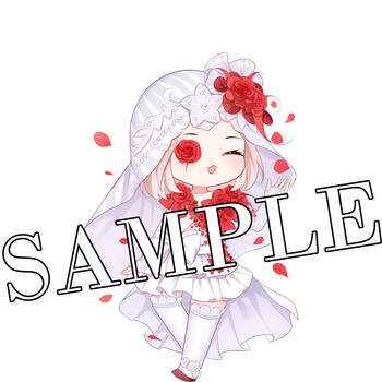 调香师【猩红新娘】 15cm大立牌【双面不同表情】