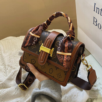 酷奇双g家酷奇质感包包女2023新款潮时尚复古单肩斜挎包 旗舰浅棕色