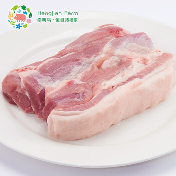 猪福侬 冷鲜生猪肉新鲜猪腿肉夹心肉去皮带膘夹心肉500g上海崇明猪肉