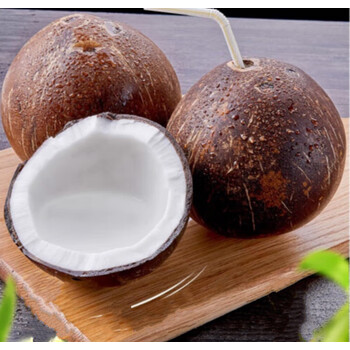 海南牛奶黑椰皇 新鲜当季水果椰青椰皇老椰子肉 4个