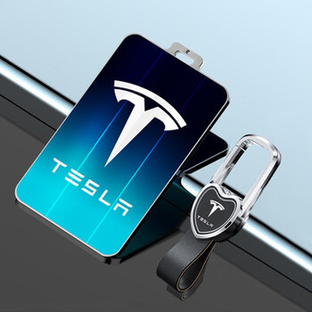 熠度 适用特斯拉卡片钥匙套model3专用壳tesla改装车包model丫全包扣