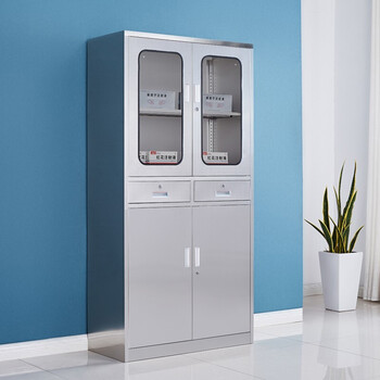 器械柜无菌配药柜实验柜诊所药品存放柜 不锈钢中二斗 304【图片 价格