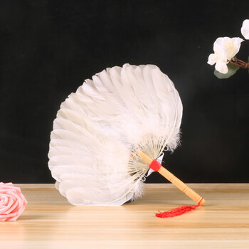 华溢驰晟羽毛扇鹅毛扇夏天便携诸葛亮毛扇白色家用蒲扇宝宝中国风婴儿