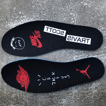 适配aj1鞋垫倒钩原装黑红脚趾北卡蓝蒂芙尼蜘蛛侠小闪电黑曜石一双装