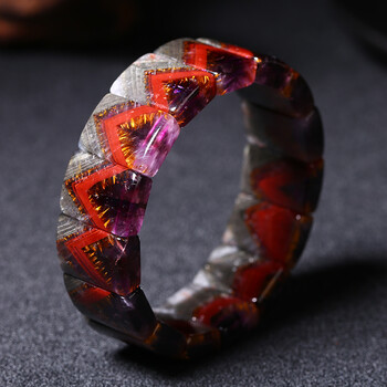 原矿紫钛极光23水晶手链 颗颗满钛 送女朋友送男友送女友 极光手牌①