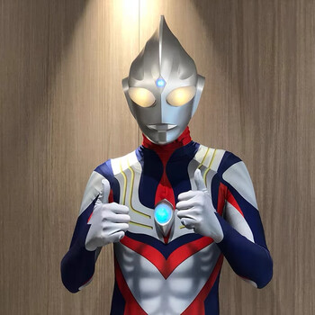 大人成人儿童男童迪迦赛罗紧身连体衣cos演出套装衣服 奥特曼20d头盔