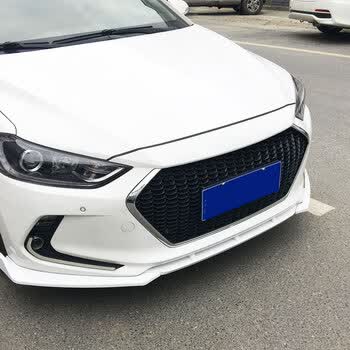 旁恩 现代领动改装前唇前铲小包围领动前杠防护装饰条 三段式优雅白