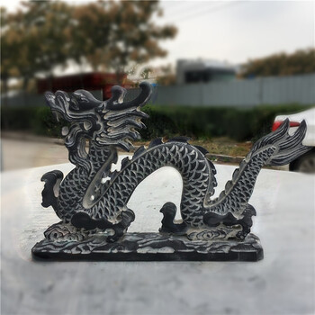 石雕龙青石生肖风水龙石雕工艺品摆件房顶龙吉祥物石龙工艺品长40一只