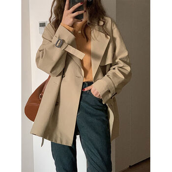 风衣女中款2022年早秋新款韩版休闲英伦风今年流行百搭风衣女外套