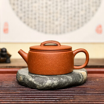 玉臻宜兴紫砂壶郁云芳老师全手工汉瓦壶黄龙山原矿降坡泥150cc内推