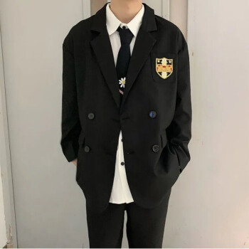 2022新款男裝春秋2022dk制服西服外套男女潮流學院風校服韓版套裝寬鬆