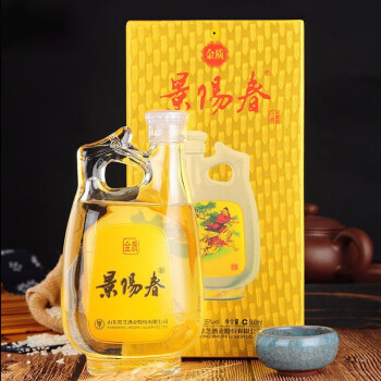 景芝景陽春金虎 500ml*6瓶 濃香型整箱純糧釀造山東特產景陽春白酒 36