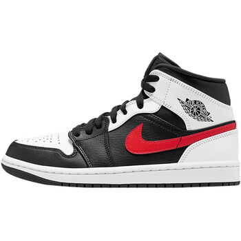 air  乔  1 mid  aj1 中帮 黑白熊猫 红钩  休闲   篮球鞋 554724