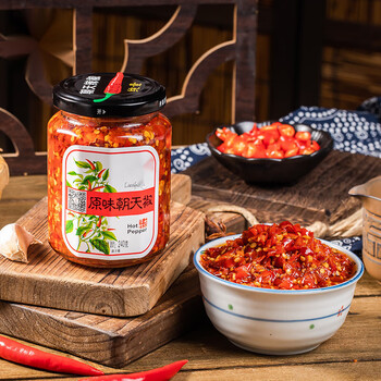 江西丰城辣椒酱萝卜朝天椒超辣下饭酱香辣拌面剁椒酱240g 原味朝天椒1