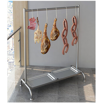 台面挂钩收纳架烧烤鹅晾凉鸭鸡火腿架子2022新款不锈钢长74高130带盘