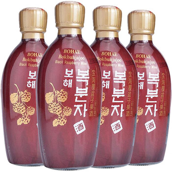 6瓶装韩国进口宝海覆盆子配制果酒原装进口果酒韩国树莓酒女士酒375ml