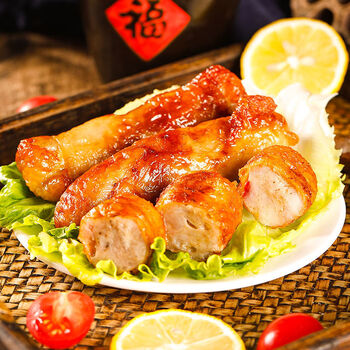 佬食仁台湾风味爆浆鸡腿卷100g*5支爆浆鸡肉卷脆皮小吃烧烤油炸半成品