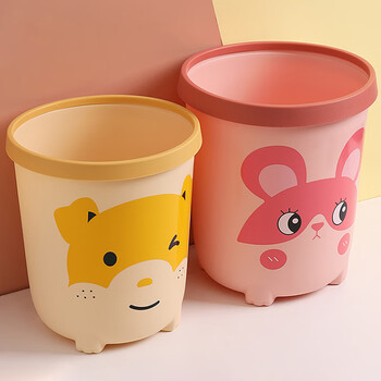 鹿凌青北欧风垃圾桶家用客厅创意可爱卧室厨房卫生间大号无盖纸篓垃圾