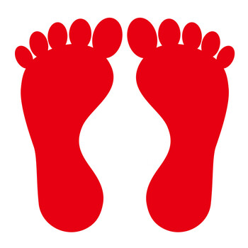 别颖新款幼儿园学校商场工厂脚印地贴定制贴儿童房防水耐磨小脚丫贴纸