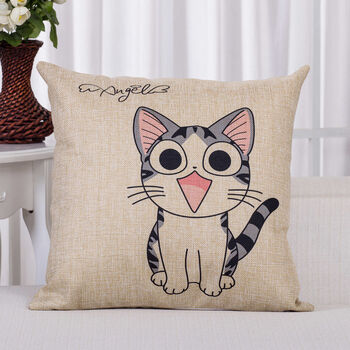 卡通抱枕家用沙发靠垫可爱学生靠枕头靠背腰枕靠垫套起司猫104545单个