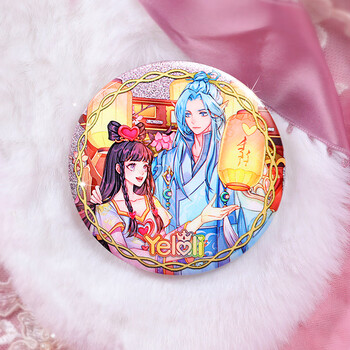 叶罗丽默水语轻周边徽章动漫主题角色胸章胸针 王默&水清漓孔明灯