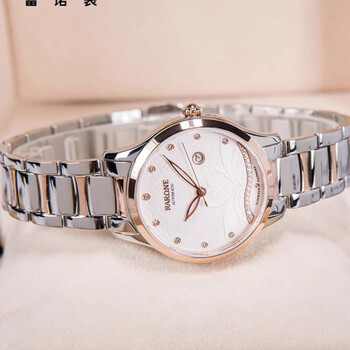 雷诺雷诺rarone手表时尚潮流女表简约精钢防水日历玫瑰金机械表880086