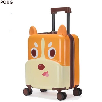 poug儿童行李箱女童儿童行李箱女童18英寸卡通拉杆箱r男童创意旅行箱