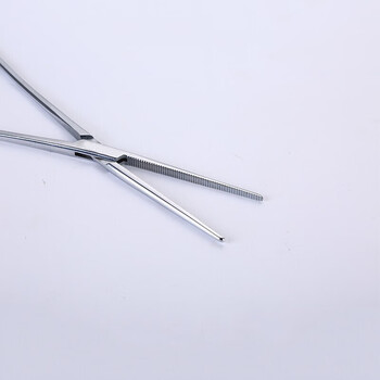 医用止血钳直头弯头不锈钢血管钳手术钳直止弯止手术剪刀18cm直止血钳