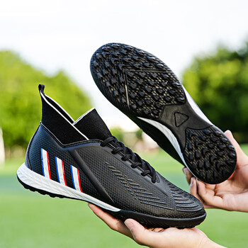 梅西f50皮足球鞋男女成人fg长钉毒蜂ag长钉人草抓地防滑碎钉鞋 黑色