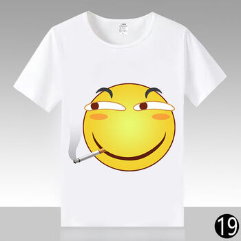 雷宝丽滑稽短袖t恤表情包条纹衣服滑稽脸害怕无所畏惧恶搞夏季男女短