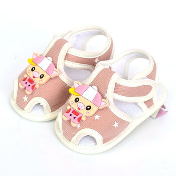 纤多洛宝宝学步鞋子0到1岁防掉男女婴儿软底凉鞋夏季612个月布凉鞋