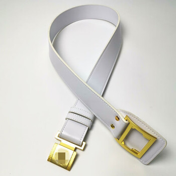 xf卡扣真皮外腰带白色西装常服皮带腰封 白色皮带