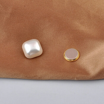 磁铁防走光珍珠胸针扣子衣服强磁吸铁不扎孔针扣方形白色