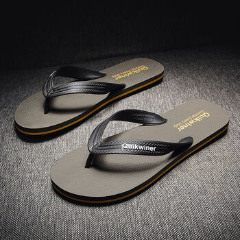 拖鞋男夏时尚外穿防滑人字拖新款韩版潮流个性休闲沙滩凉拖鞋军绿43