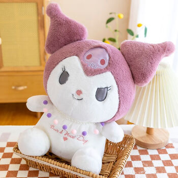 缘百年日系超大超库洛米公仔公仔kuromi毛绒小恶魔玩偶立耳骷髅头