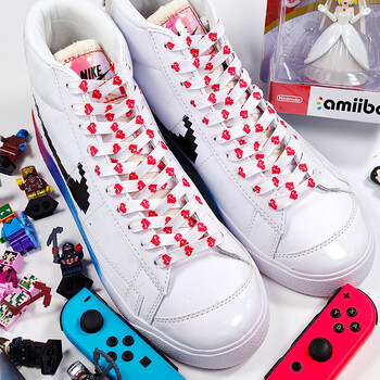 适配耐克af1空军一号just do it夜光渐变lol游戏电玩像素鞋带布贴潮流