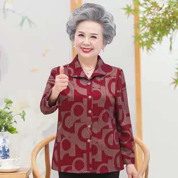 优衣库60岁老人秋天的衣服中老年人上衣秋装女70妈妈夏装套装奶奶春秋