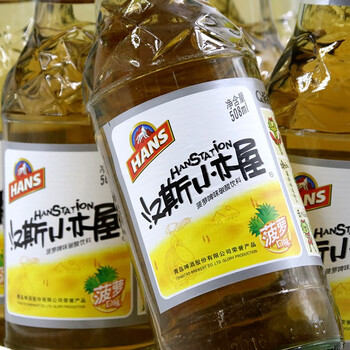 汉斯小木屋西安菠萝啤508ml*6瓶果味无酒精饮料菠萝味整箱 汉斯小木屋